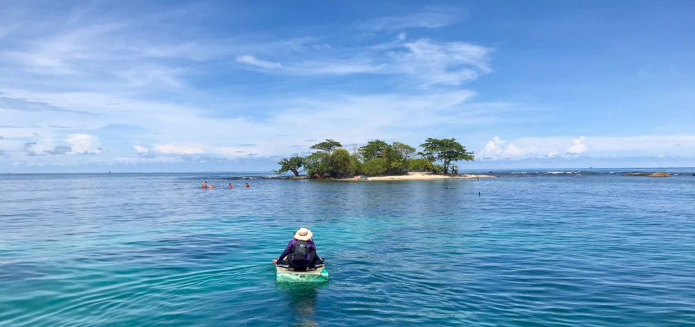 Visitors can enjoy snorkeling freely at Turtle Island in the crystal-clear water 